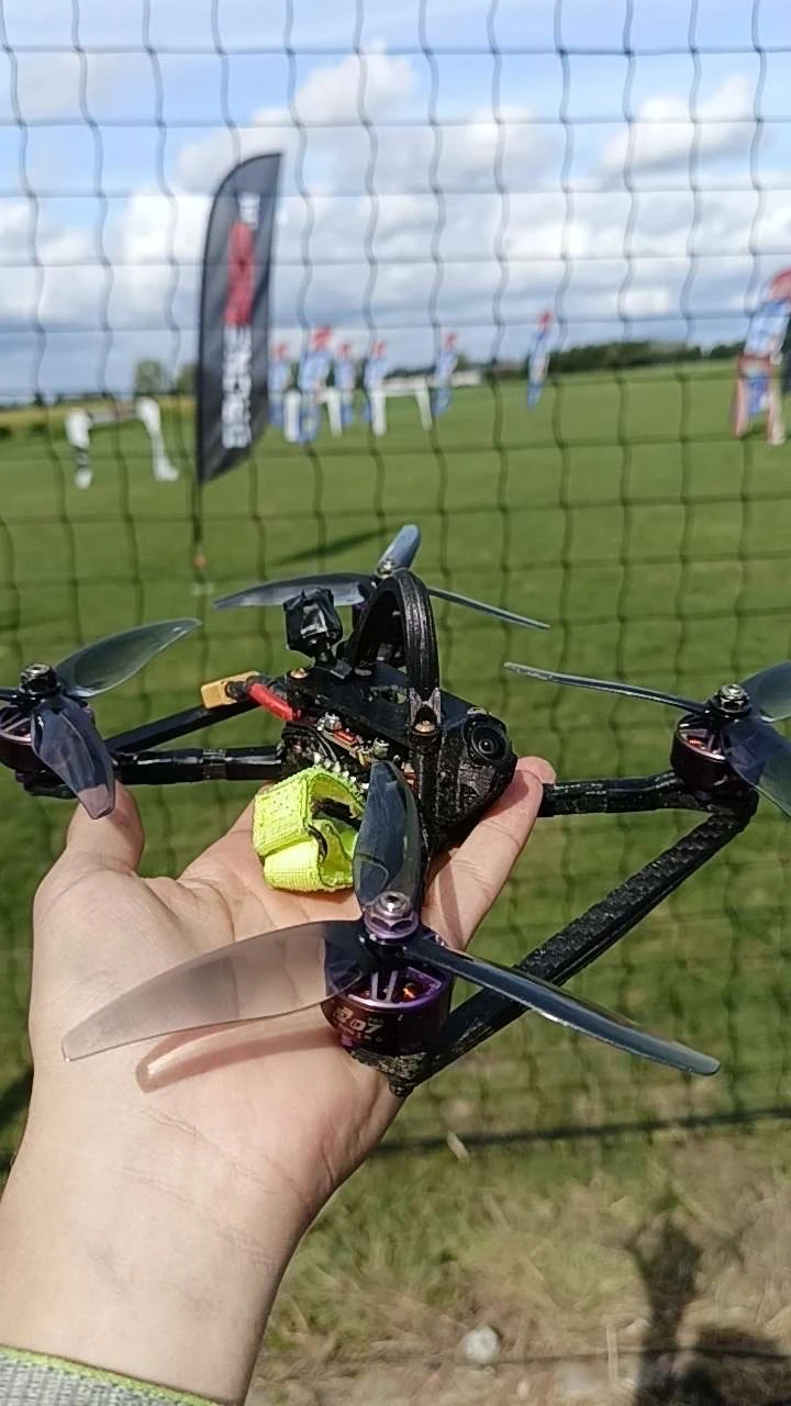 Assembled HexR5 development build with horizontal braces.